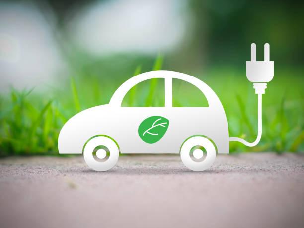 electric car ecology concept stock photo