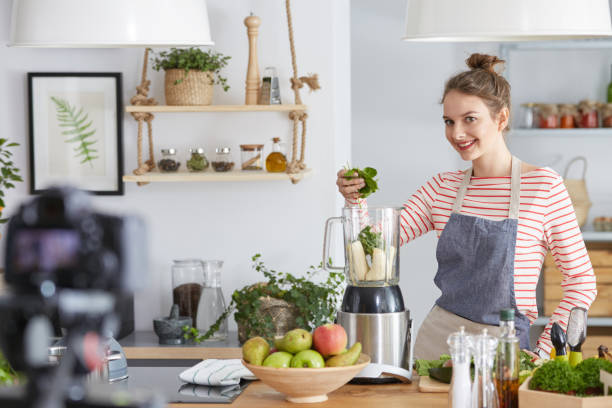 istock Woman making video for a blog 691789960