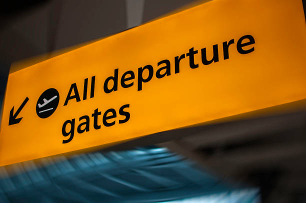 istock Airport departure sign 691799838