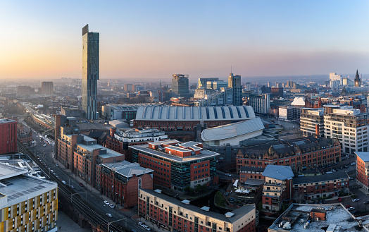 Vista panorámica de la ciudad de Manchester photo