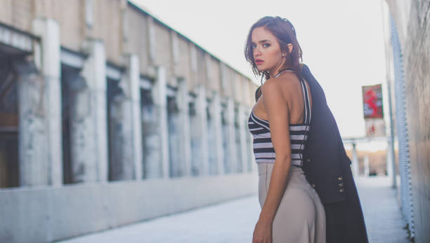 istock Beautiful elegant woman with winter coat 691807600