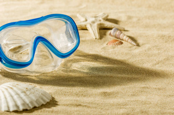 istock A diving mask on the beach 691811038
