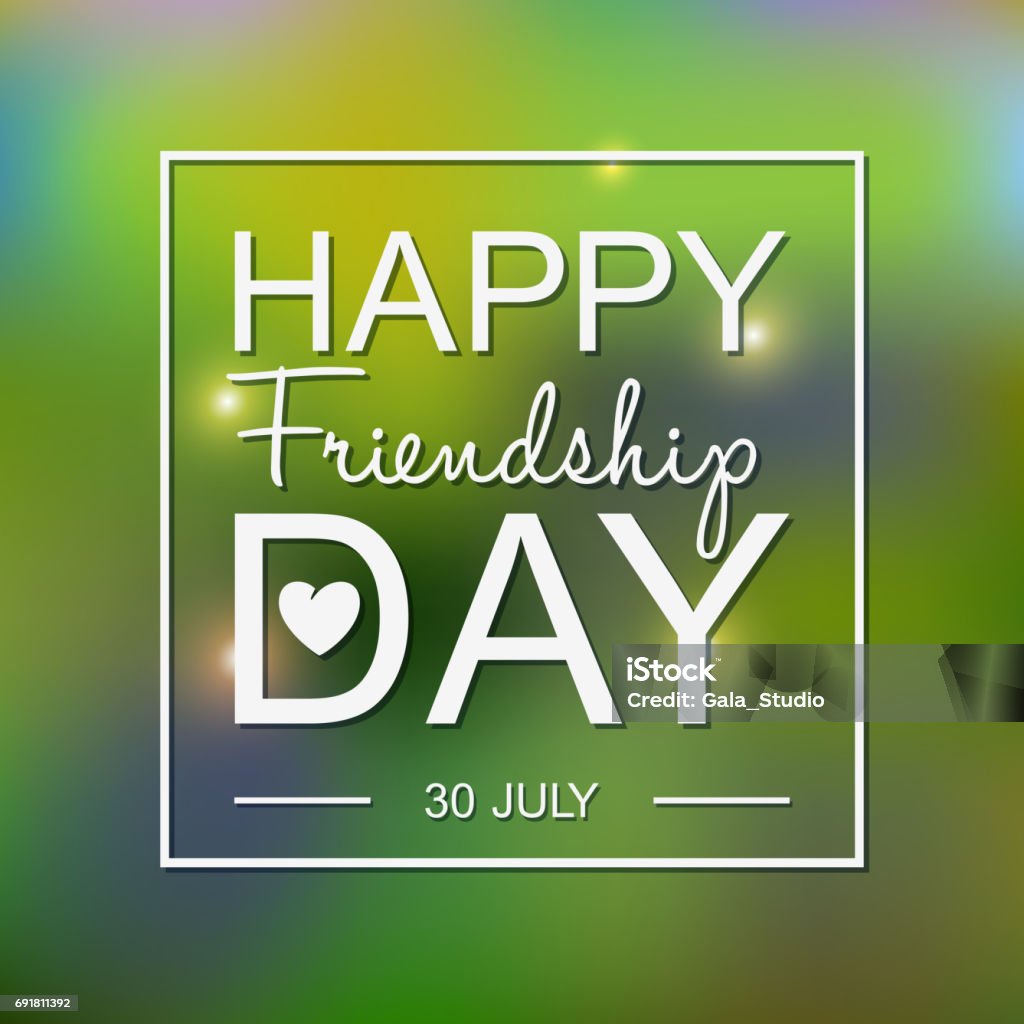 Happy Friendship Day Card Or Background Stock Illustration ...