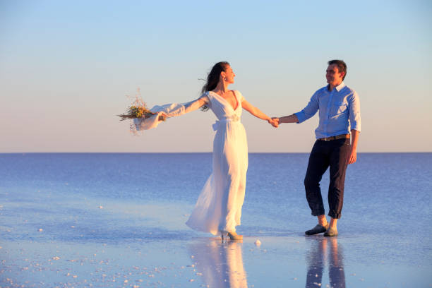 istock Newlyweds in Salt lake 691812130
