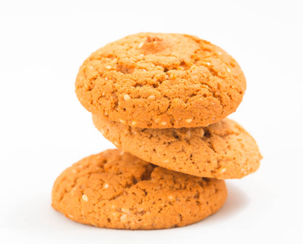 istock Cut out on white oatmeal cookies. 691823166