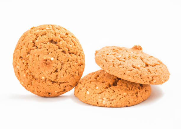 istock Cut out on white oatmeal cookies. 691823168
