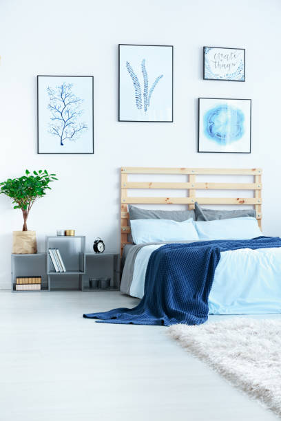 istock New bedroom with wood bed 691826432