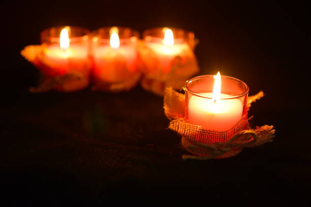istock Aromatherapy Candle with Cinnamon Stick for relaxation spa and wellness concept 691829692