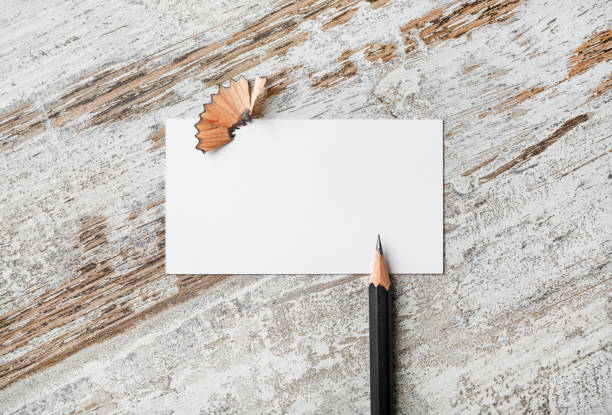 Business card and pencil