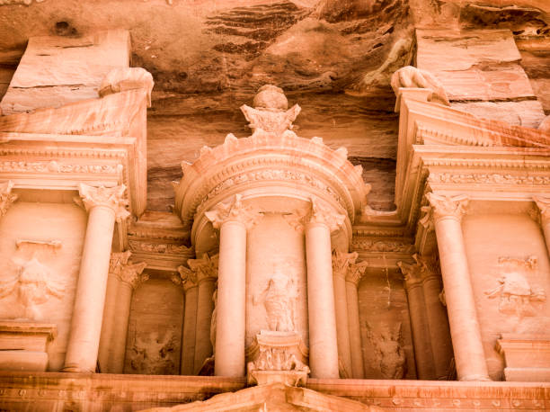 istock Front view of facade of Al-Khazneh temple 691839946