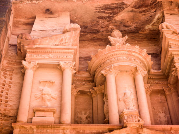 istock Front view of facade of Al-Khazneh temple 691839948