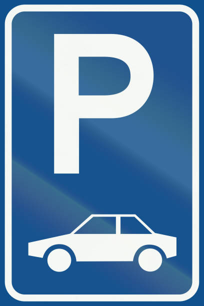 istock Netherlands road sign E8 - Parking facilities only for passenger cars 691840014