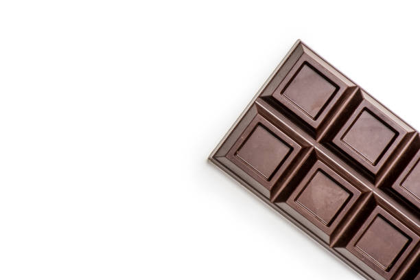 Handmade, bio chocolate isolated on white background