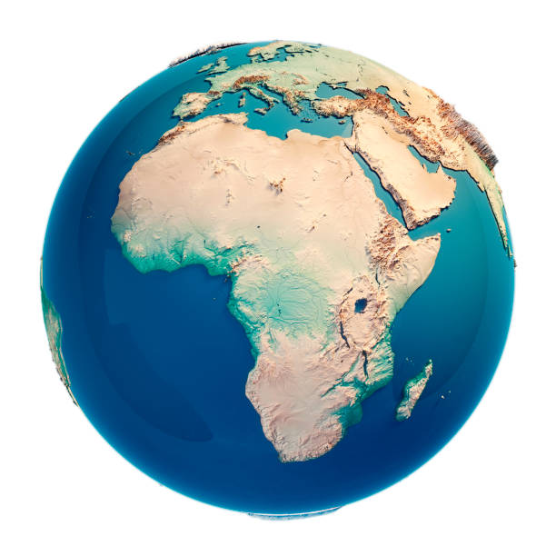 Africa 3D Render Planet Earth Africa 3D Render of the Planet Earth.
Made with Natural Earth. URL of source data: http://www.naturalearthdata.com planet earth africa stock pictures, royalty-free photos & images