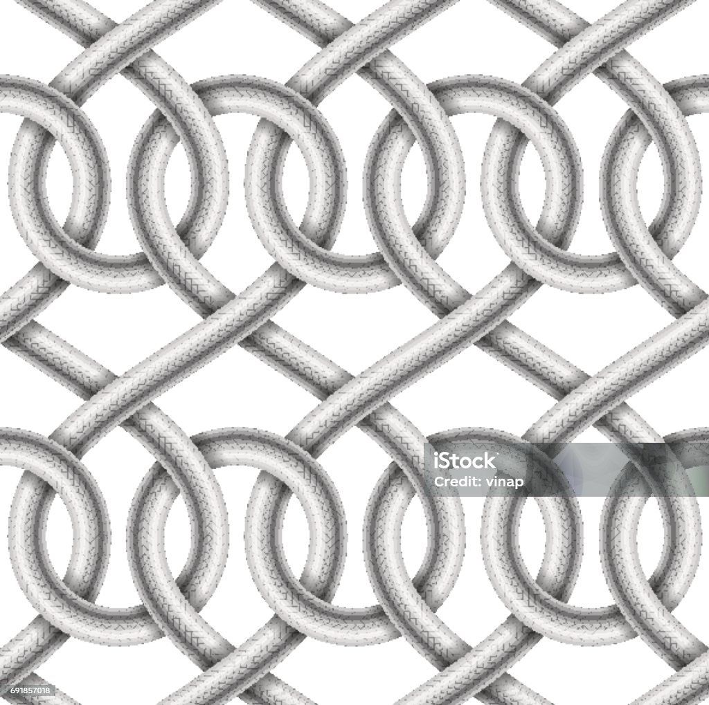 Cable Pattern Vector Vector Seamless Pattern Of Braided Cable Stock Illustration - Download ...