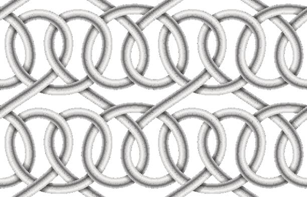 Vector seamless pattern of  braided cable Braided cable vector seamless pattern celtic knot heart stock illustrations
