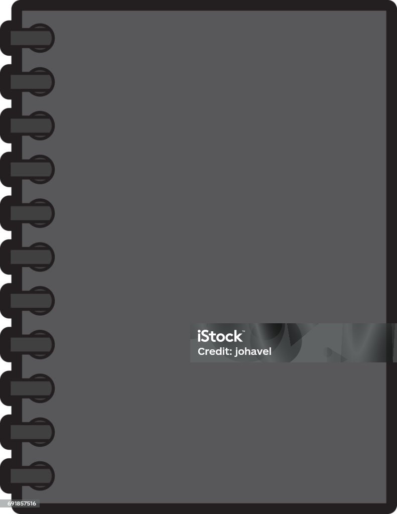 Grey Notebook Vector Grey Notebook Cartoon Stock Illustration - Download Image Now - Binder ...