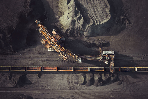 Minería del carbón desde arriba photo