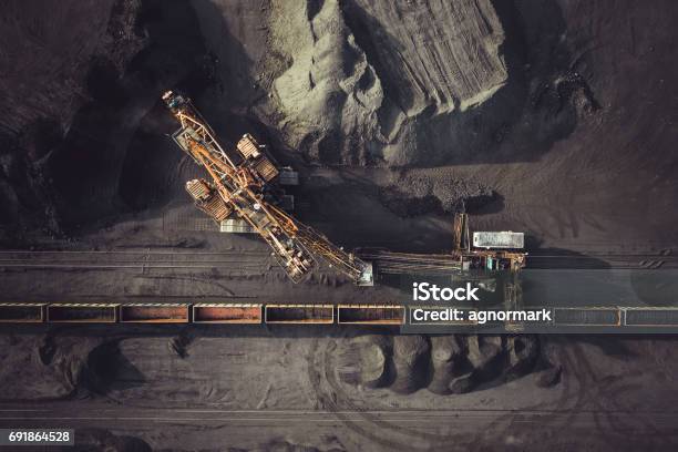 Coal Mining From Above Stock Photo - Download Image Now - Mining - Natural Resources, Coal Mine, Aerial View