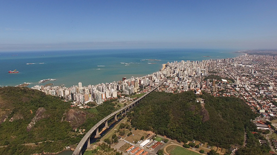 Aerial View of Vitoria city in Espirito Santo, Brazil