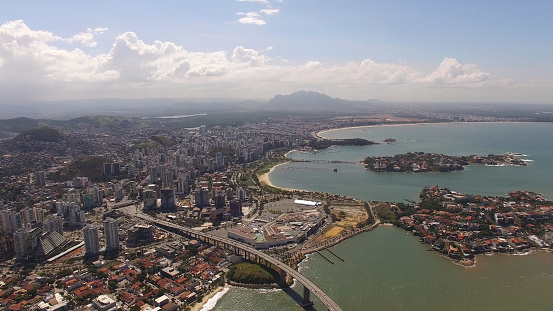 Antena ciudad vista de Vitoria de Espirito Santo, Brasil photo