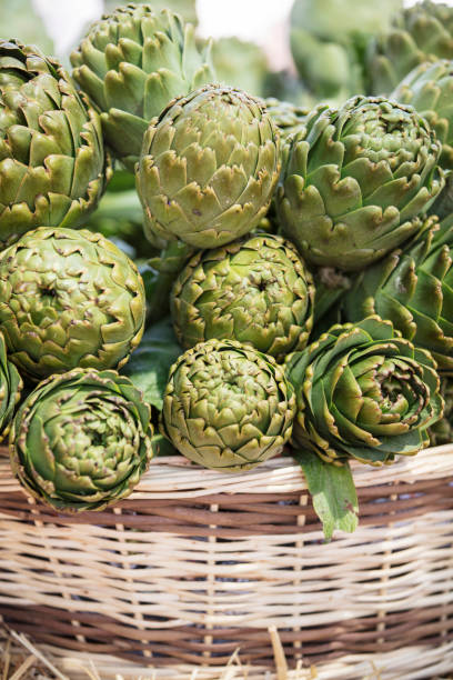 istock Background of fresh artichokes 691866770