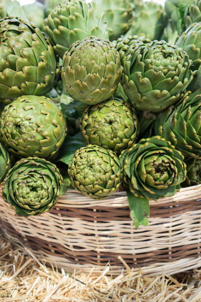 istock Background of fresh artichokes 691867950