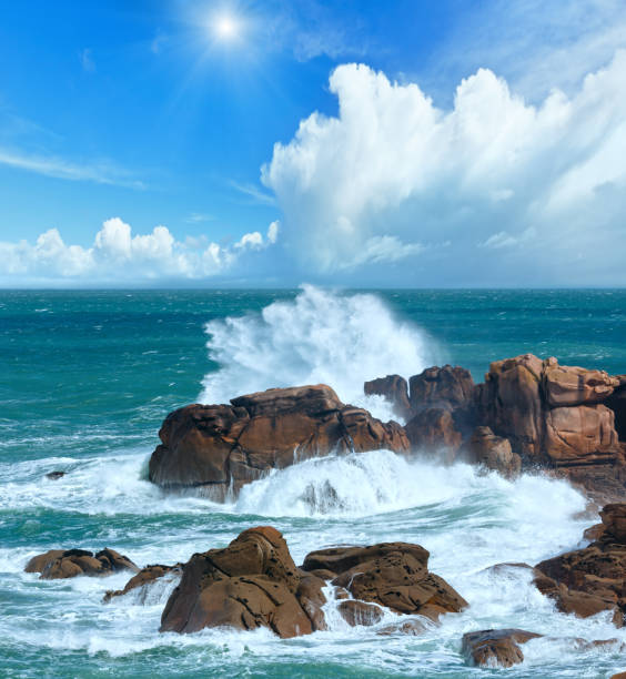 The Pink Granite sunshiny Coast (Brittany, France).