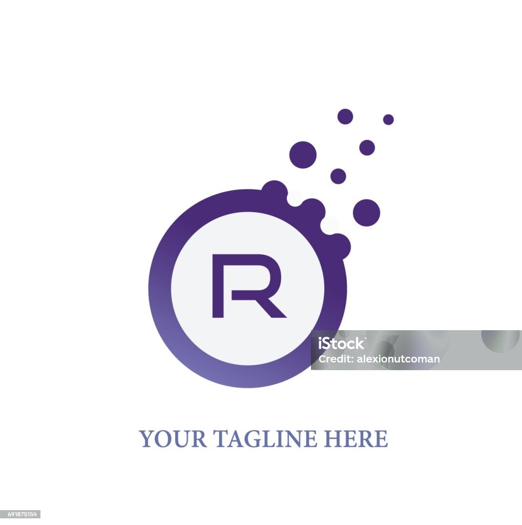 R Letter R Letter Design Illustration Letter R stock vector