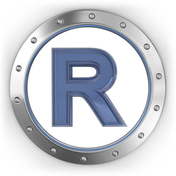 istock Letter R on the Metal Button 691882786