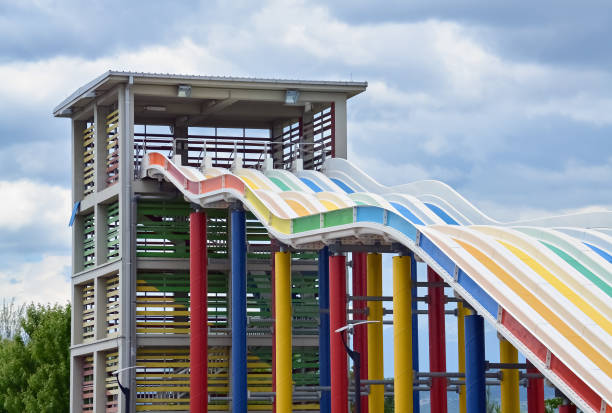 Slider in the aqua park