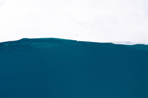 Half-half turquoise sea