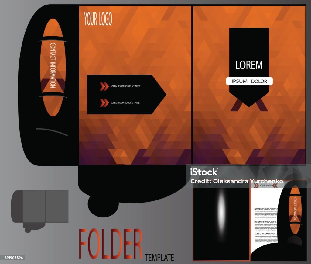 Computer Folder Templates Template Folder Stock Illustration - Download Image Now - Abstract ...