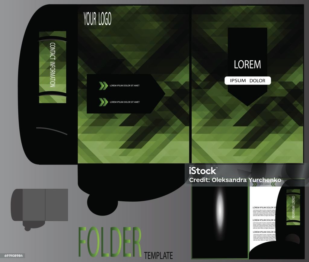 Computer Folder Templates Template Folder Stock Illustration - Download Image Now - Abstract ...
