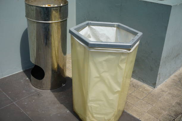 istock Garbage bin of steel stainless 691913222