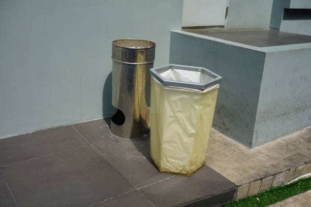 istock Garbage bin of steel stainless 691913238