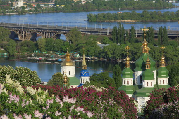 istock Blooming lilacs in Kyiv 691920172