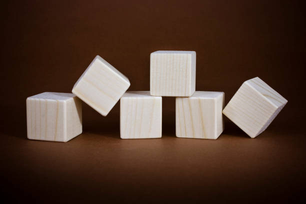 istock Wooden cubes on the table 691940194
