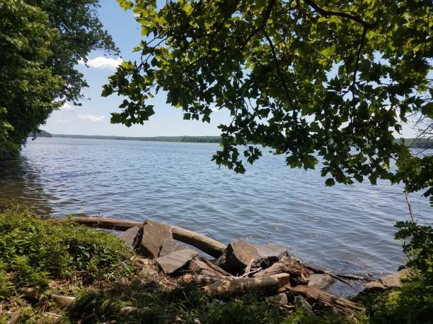 istock rocks on shore of Potomac river 691962122