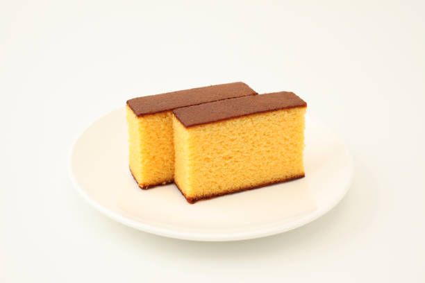 istock castella japanese sponge cake on plate on white background 691978160