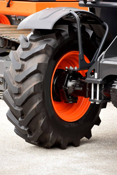 istock Wheels with tires, mode of  propulsion for  heavy construction vehicles 691978876
