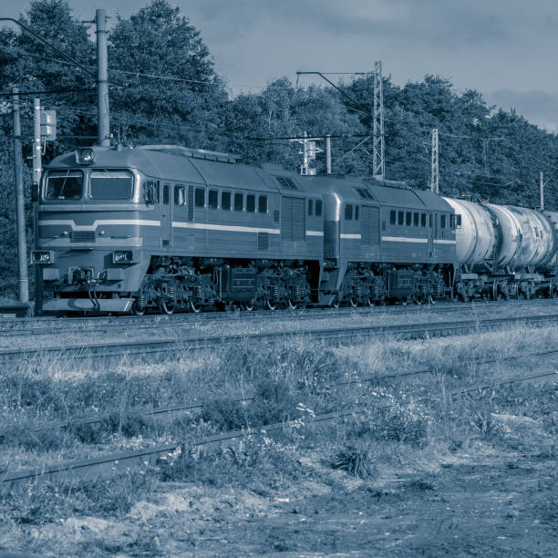 istock Diesel cargo locomotive 691984670