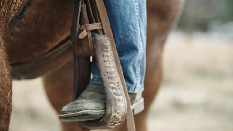 A Boot Steps Out of a Stirrup