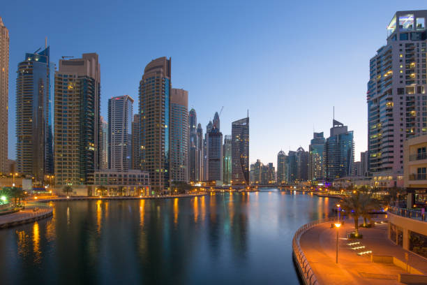 istock Dubai Marina skyscraper skyscrapers twilight night blue hour 692019246