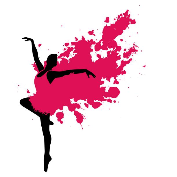 ballett-tänzer in motion - balletttänzer stock-grafiken, -clipart, -cartoons und -symbole