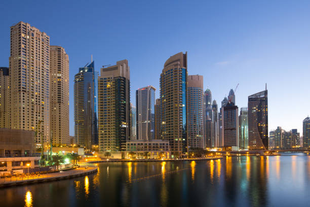 istock Dubai Marina skyscraper skyscrapers twilight night blue hour 692021846