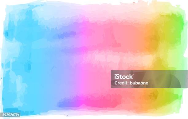 Watercolor Vector Background On Textured Paper Abstract Illustration Stock Illustration - Download Image Now