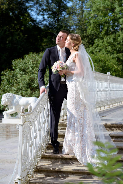 istock Wedding couple on the nature is hugging each other 692031932