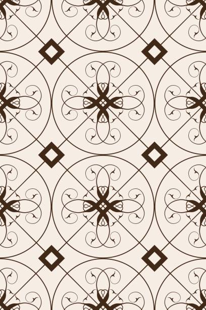 Symmetrical design tiles seamlessly vector art illustration