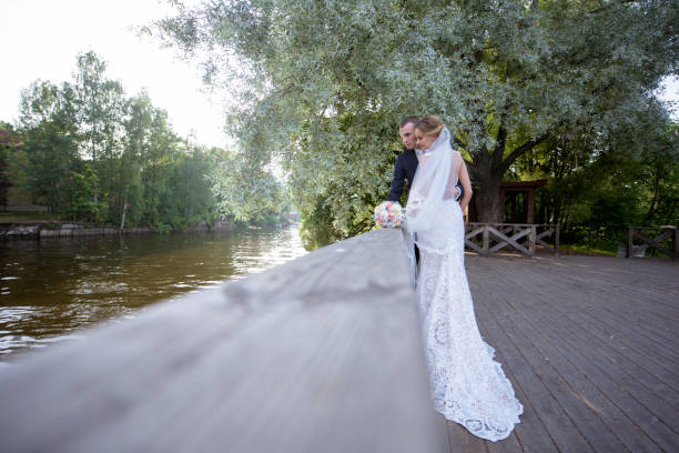 istock Wedding couple on the nature is hugging each other 692056444